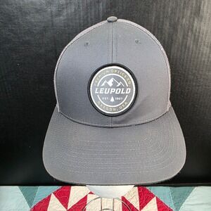 Leupold Trucker Hat Men Gray Premium Optics Patch Snapback Cap
